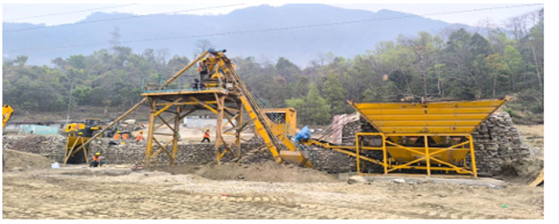 Batching Plant Setup at Intake